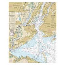 Amazon Com New York Harbor Nautical Chart Printed On