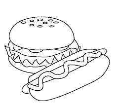 A cheeseburger is quite like any other burger. Hamburger Coloring Pages Coloring Home