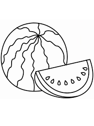 Watermelon growing on the ground coloring page. Watermelon Color Page 1001coloring Com