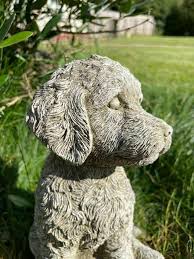Cockapoo Puppy Dog Stone Statue