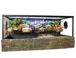 Large Vivarium Paludarium Aquarium Turtle Tank With Background Uva