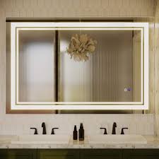 woodsam 55x36 in led lighted bathroom vanity mirror dimmable electric vanity mirror n a