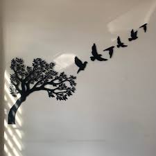 Birds Flying To Distance Metal Wall Art