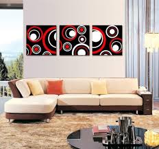 red and black abstract wall art