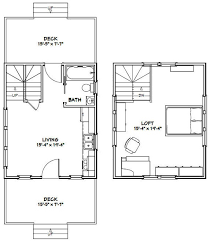 16x20 Tiny Home Floor Plan gambar png