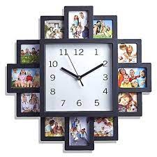12 Picture Frame Wall Clock Multi
