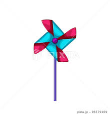 air pinwheel toy cartoon vector