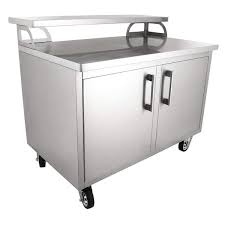 Casa Nico Portable Stainless Steel Outdoor Kitchen Cabinet Patio Bar