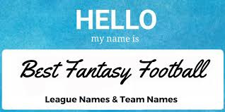 fantasy football league names