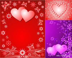 Valentines Background Templates Sparkling Colored Hearts