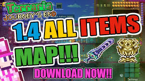Download the terraria journeys end update installer setup (note: Terraria 1 4 All Items Map For Mobile Pc Download Now Youtube