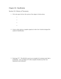 Chapter 18 Classification Section 18 1 History Of Taxonomy