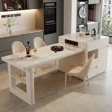 Stone Plate Kitchen Island Dining Table