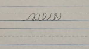 how to write new in cursive you