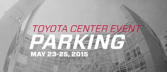 parking for toyota center events may 23