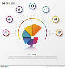 Modern Infographics Options Banner Spiral Pie Chart Vector