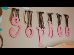 How To Hang Wooden Letters With Ribbon
