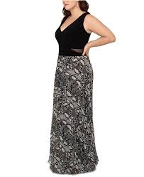 Plus Size Snake Print Gown