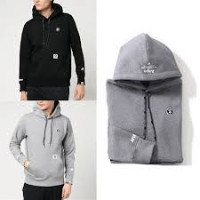 A Bathing Ape Mens Aape French Terry Hoodie Pullover 2colors Black Gray New Ebay