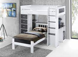 dallas king single loft bunk with