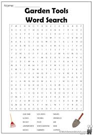garden tools word search monster word