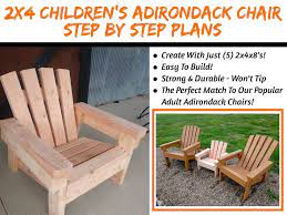 Child Size 2x4 Adirondack Chair Plans