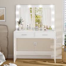 usikey makeup vanity desk with lighted