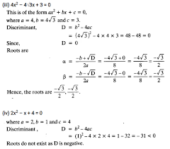 Roots Of The Quadratic Equations