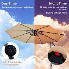Cantilever Umbrella With 32 Led Lights