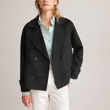 Short Double Ted Pea Coat In Wool