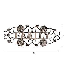 Metal Hanging Family Wall Art Sign Home