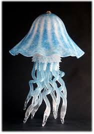 Jellyfish Single Dome Table Lamp Aqua