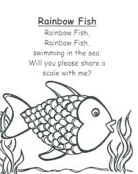 Fish Coloring Template Printable Pages Sheet Slippery Rainbow More