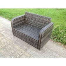 Fimous 2 Seater Curved Arm Rattan Love