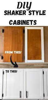 This door will make a great addition to your garage, your linen. Diy Shaker Cabinets From Original Doors Thrifted Nest