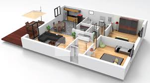 Project Of A Three Bedroom House On A