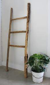 rustic wooden blanket ladder for free