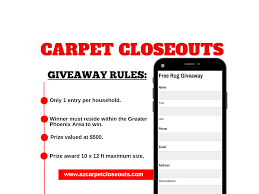 free rug giveaway carpet closeouts