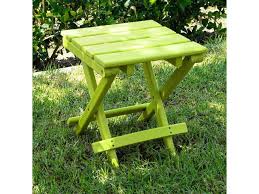 Resin Teak Folding Outdoor Side Table