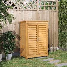 Wooden Shed Garden Storage Cabinet