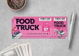 Food Truck Ticket Design For Only 6 Designs Net