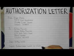 authorization letter to claim property