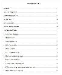 Microsoft Word Contents Page Template 25 Table Of Contents Pdf Doc