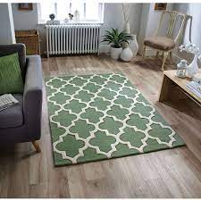 100 wool rug sage green