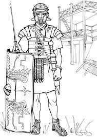 Kolorowanka Legionista Rzymski, starożytny rycerz nr 24
