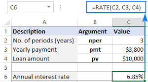 in excel to calculate interest rate