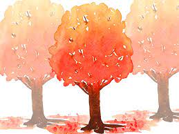 To Paint Easy Fall Trees In Watercolour