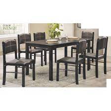 Dengan memilih meja dan kerusi yang sepadan, anda juga menjimatkan masa mencari padanan yang sempurna dan. Fully Solid Wood 1 6 Dining Table Cushion Chair Set Meja Makan Kerusi Makan Breakfast Table Lunch Table Dinner Table Dining Area Dark Brown