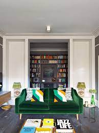 furnish with green velvet