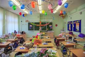 decorated classroom for the first